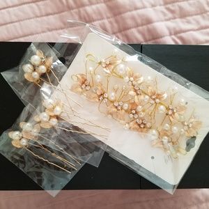 Bridal headpiece gold vine leaf (NEW)